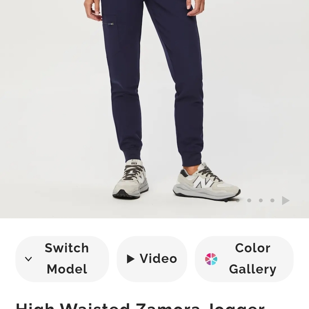 Figs Women's Zamora Navy Blue Jogger Scrub Pants